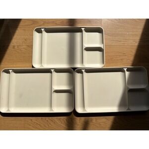 Tupperware Divided Plate Trays Lunch TV Dinner Picnic Camping #1535 QTY 3Vintage